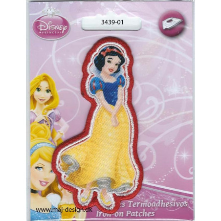 Prinsesse Snehvide Broderet strygemærke  9x4,5 cm