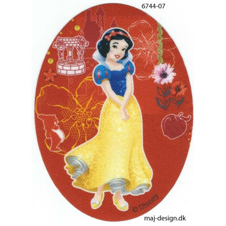 Disney Prinsesse Snehvide Printet strygelap oval 11x8 cm