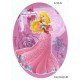 Disney prinsesse Tornerose Printet strygelap oval 11x8 cm