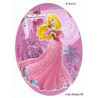 Disney prinsesse Tornerose Printet strygelap oval 11x8 cm