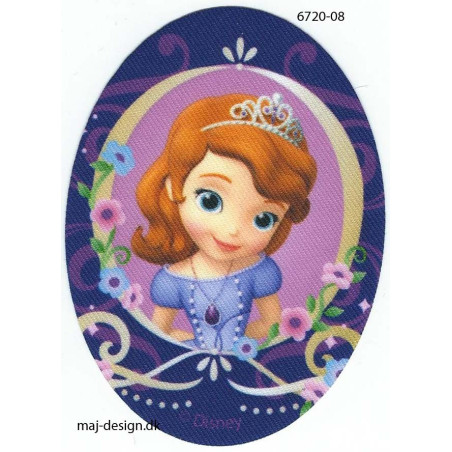 Prinsesse Sofia d. første  Printet stygelap  oval 11x8 cm