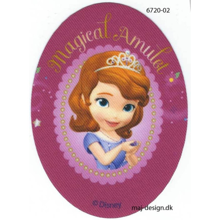 Prinsesse Sofia d. første Printet strygelap  oval 11x8 cm