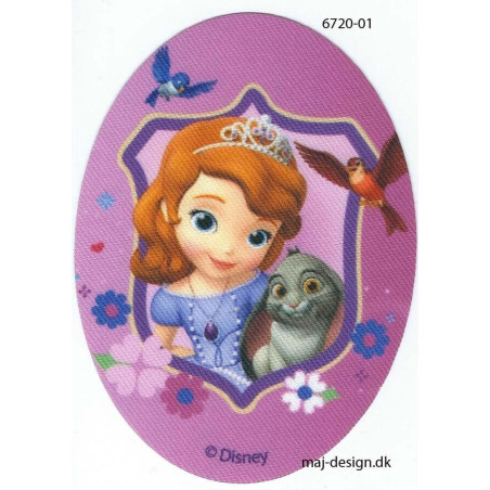 Prinsesse Sofia d. første  Printet stygelap  oval 11x8 cm