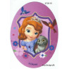 Prinsesse Sofia d. første  Printet stygelap  oval 11x8 cm