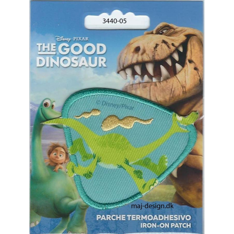 Den gode dinosaur Arlo Broderet strygemærke 8x6 cm