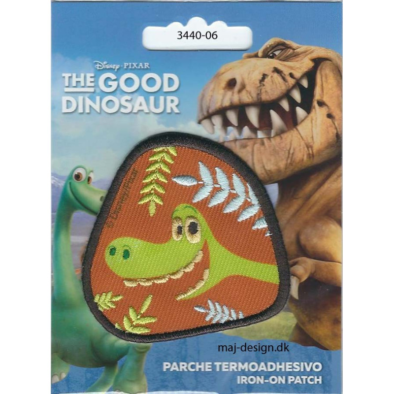 Den gode dinosaur Arlo broderet strygemærke 6x6,5 cm