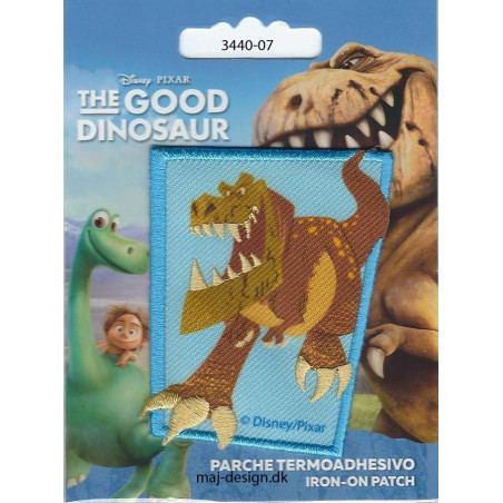 Den gode dinosaur Bruno broderet strygemærke  6,5x5 cm