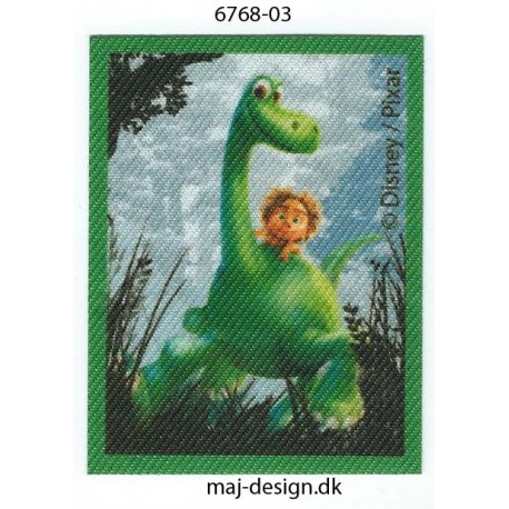 Den gode dinosaur Arlo & Tot Printet strygemærke 7x5 cm