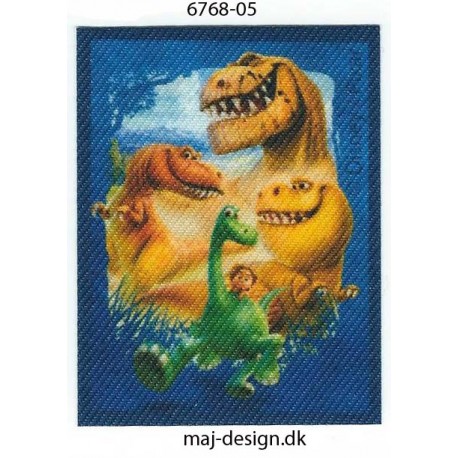 Den gode dinosaur Arlo,Tot og venner Printet strygemærke 7x5 cm