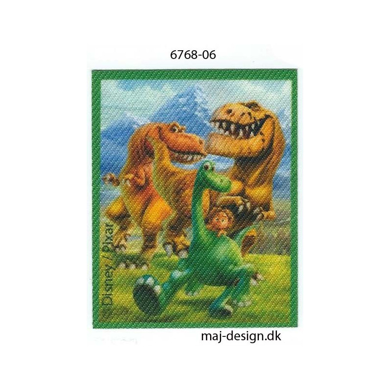 Den gode dinosaur Arlo, Tot og Bruno Printet strygemærke 7x5,5 cm