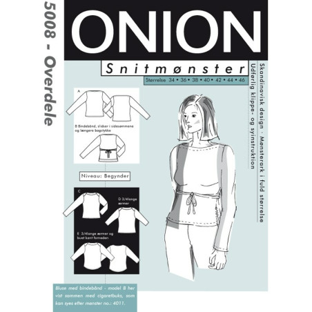 Overdele Onion snitmønster 5008