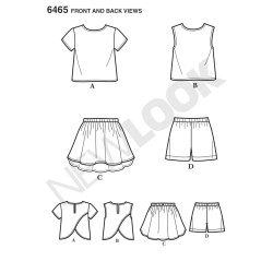 Pigetøj nederdel, shorts og top New look snitmønster easy