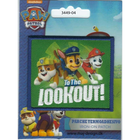 Paw Patrol Rubbel broderet strygemærke 6x7 cm