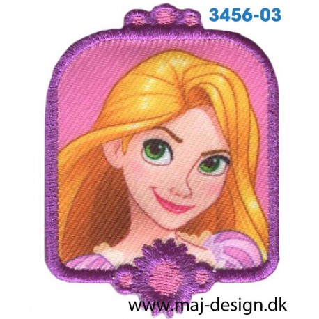 Prinsesse Rapunzel Broderet strygemærke