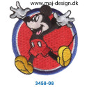 Disney Mickey Mouse Ø 6 cm. broderet strygemærke 