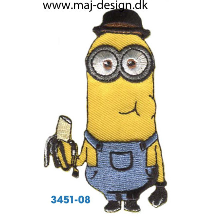 Minions med banan og hat 8x3 cm. 