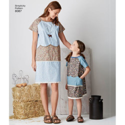 Kjole/tunika voksen/barn snitmønster