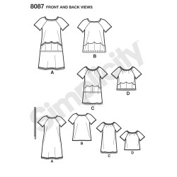 Kjole/tunika voksen/barn snitmønster