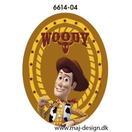 Toy Story Woody printet strygelapper 11x8 cm