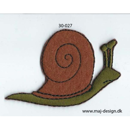 Snegl  7x4,5 cm strygemærke