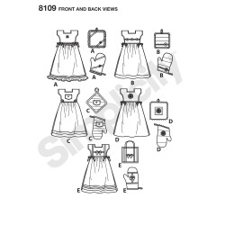 Håndklædekjole, Grill handske og grydelapper snitmønster